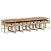 Set comedor de jardín con cojines 13 pzas ratán sintético beige