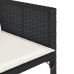 Set de comedor de jardín 9 pzas y cojines ratán sintético negro