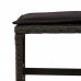 Set de comedor de jardín 9 pzas y cojines ratán sintético negro