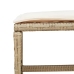 Set comedor de jardín 11 pzas con cojines ratán sintético beige