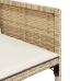 Set comedor de jardín 11 pzas con cojines ratán sintético beige