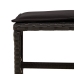 Set comedor de jardín con cojines 13 pzas ratán sintético negro