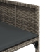 Set comedor de jardín con cojines 15 pzas ratán sintético gris