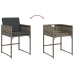 Set comedor de jardín con cojines 15 pzas ratán sintético gris