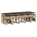Set comedor de jardín con cojines 15 pzas ratán sintético beige