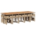 Set comedor de jardín con cojines 15 pzas ratán sintético beige