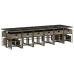 Set comedor de jardín 17 pzas y cojines ratán sintético gris