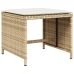 Set comedor de jardín 17 pzas con cojines ratán sintético beige