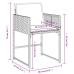 Set comedor de jardín 17 pzas con cojines ratán sintético beige