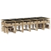 Set comedor de jardín 17 pzas con cojines ratán sintético beige