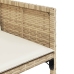 Set comedor de jardín 17 pzas con cojines ratán sintético beige