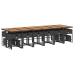 Set de muebles jardín 17 pzas con cojines ratán sintético negro