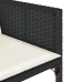 Set de muebles jardín 17 pzas con cojines ratán sintético negro