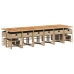 Set comedor de jardín 17 pzas con cojines ratán sintético beige