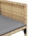 Set comedor de jardín 11 pzas con cojines ratán sintético beige