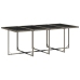 Set comedor de jardín con cojines 13 pzas ratán sintético gris