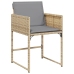 Set comedor de jardín con cojines 13 pzas ratán sintético beige
