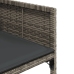 Set comedor de jardín con cojines 13 pzas ratán sintético gris