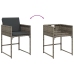 Set comedor de jardín con cojines 13 pzas ratán sintético gris