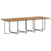 Set comedor de jardín con cojines 15 pzas ratán sintético gris