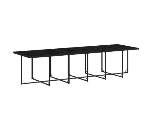Set de muebles jardín 17 pzas con cojines ratán sintético negro