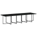 Set de muebles jardín 17 pzas con cojines ratán sintético negro