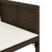 Set de muebles jardín 17 pzas y cojines ratán sintético marrón