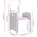 Set comedor de jardín 3 piezas con cojines ratán sintético gris