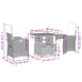Set comedor de jardín 3 pzas con cojines ratán sintético beige