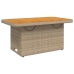 Set comedor de jardín 2 pzas con cojines ratán sintético beige
