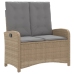 Set comedor de jardín 2 pzas con cojines ratán sintético beige
