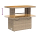 Set comedor de jardín 2 pzas con cojines ratán sintético beige