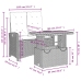 Set comedor de jardín 2 pzas con cojines ratán sintético beige