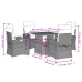 Set de muebles jardín 5 pzas con cojines ratán sintético negro