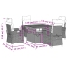 Set de muebles jardín 5 pzas con cojines ratán sintético negro