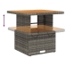 Set comedor de jardín 5 piezas con cojines ratán sintético gris