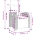 Set comedor de jardín 3 piezas con cojines ratán sintético gris