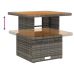 Set comedor de jardín 5 piezas con cojines ratán sintético gris