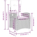 Set comedor de jardín 5 piezas con cojines ratán sintético gris