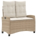 Set de comedor jardín con cojines 4 pzas ratán sintético beige