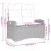 Set de comedor jardín con cojines 4 pzas ratán sintético beige