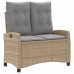 Set comedor de jardín 2 pzas con cojines ratán sintético beige