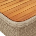 Set comedor de jardín 2 pzas con cojines ratán sintético beige