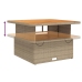 Set de comedor jardín con cojines 4 pzas ratán sintético beige