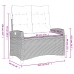 Set de comedor jardín con cojines 4 pzas ratán sintético beige