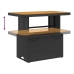 Set comedor de jardín 2 pzas con cojines ratán sintético negro