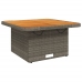 Set comedor de jardín 5 piezas con cojines ratán sintético gris
