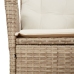 Set comedor de jardín 5 pzas con cojines ratán sintético beige