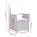 Set comedor de jardín 5 pzas con cojines ratán sintético beige