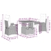 Set comedor de jardín 3 pzas con cojines ratán sintético beige